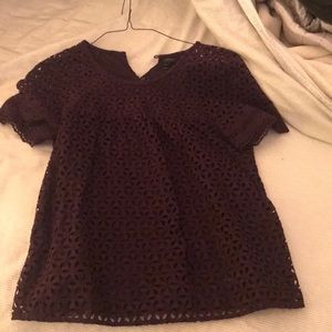 J Crew eyelet lace top